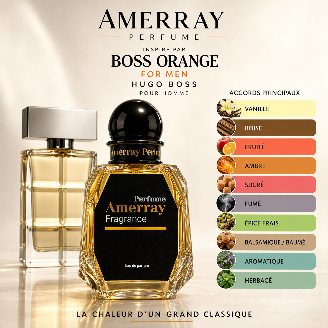 Pack 4 Parfums Homme Amerray N°3 – 4 x 50 ml