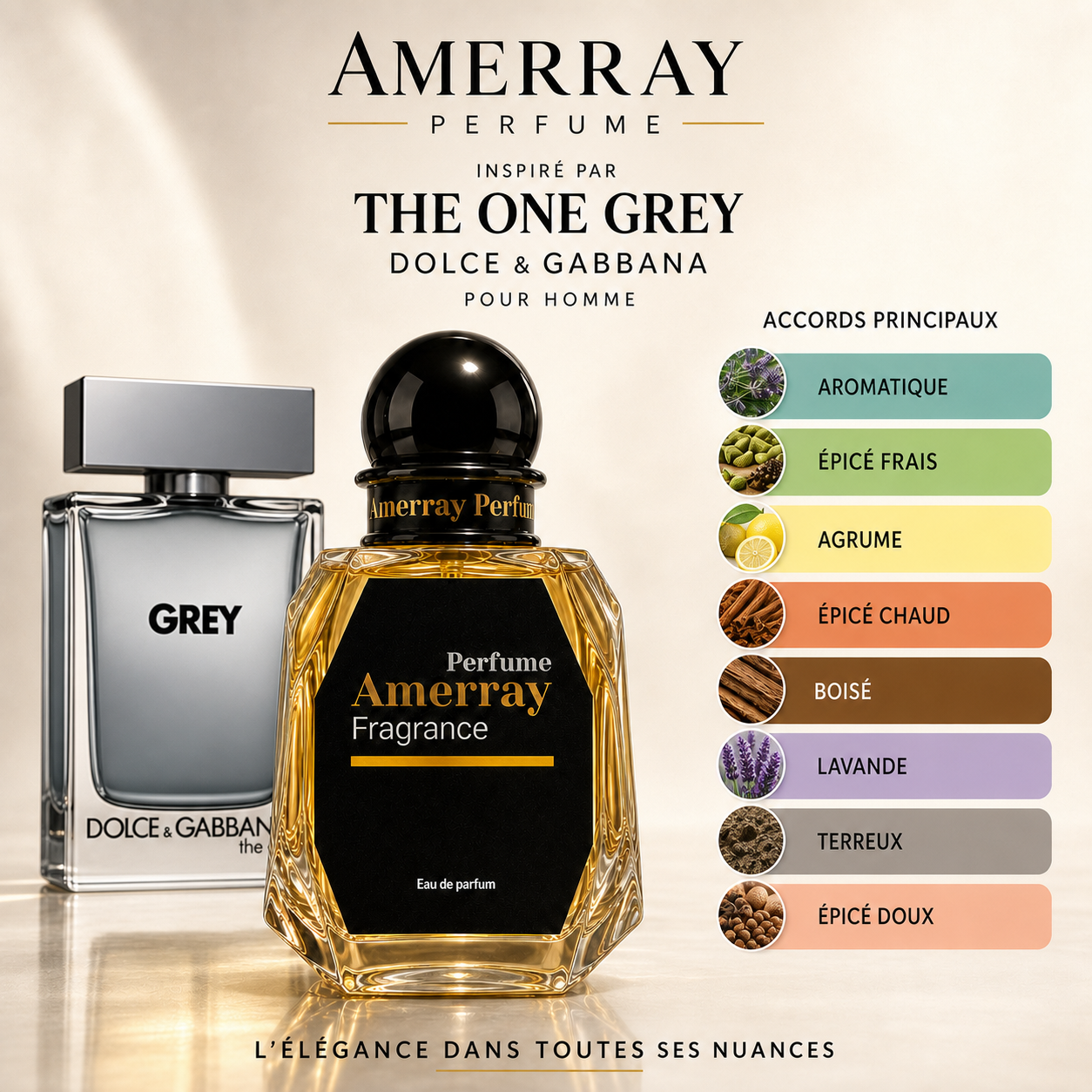 Pack 4 Parfums Homme Amerray N°4 – 4 x 50 ml