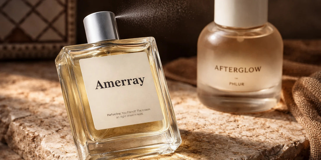 عطر Afterglow من Phlur 2025 – مراجعة كاملة وتجربة الاستخدام في المغرب – صورة مقال مدونة أميراي للعطور بالمغرب