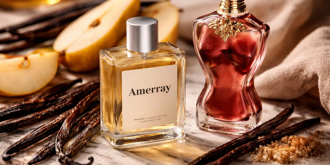 Jean Paul Gaultier La Belle : parfum gourmand poire & vanille – image de l'article, blog Amerray Parfums Maroc