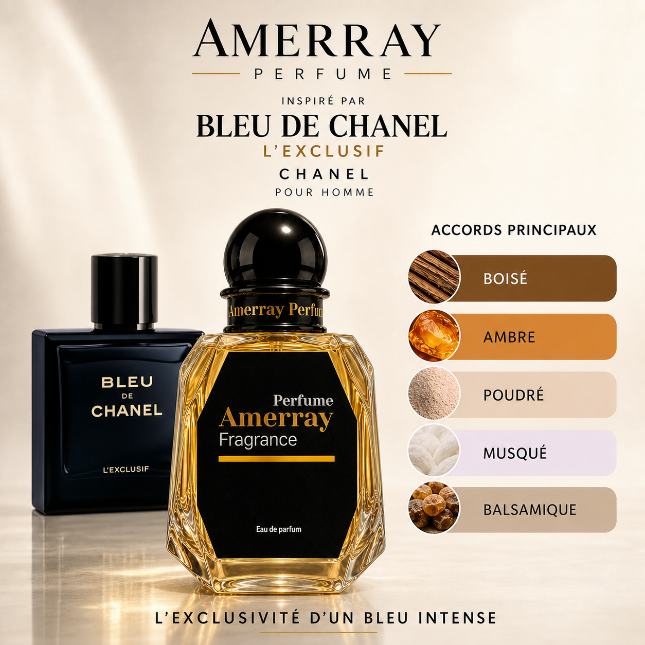 Pack 4 Parfums Homme Amerray N°10 – 4 x 50 ml