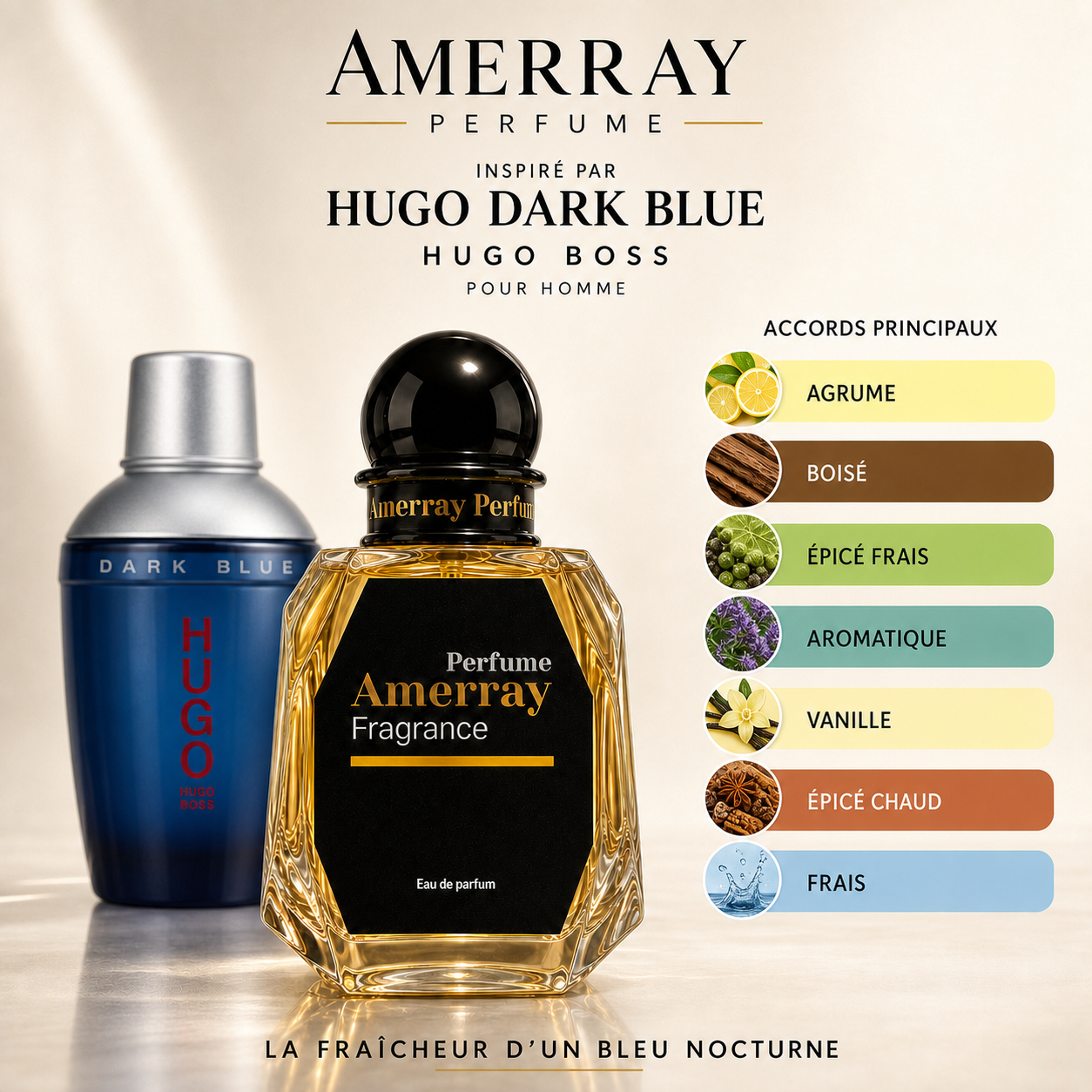 Pack 4 Parfums Homme Amerray N°12 – 4 x 50 ml