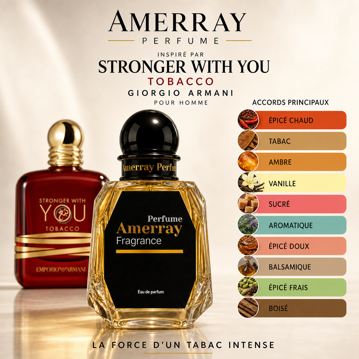 Pack 4 Parfums Homme Amerray N°12 – 4 x 50 ml