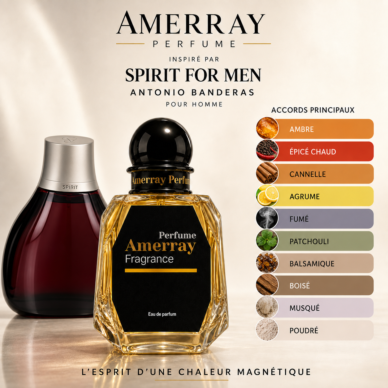 Pack 4 Parfums Homme Amerray N°13 – 4 x 50 ml