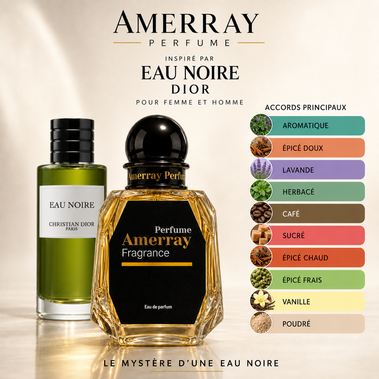 Pack 4 Parfums Homme Amerray N°13 – 4 x 50 ml