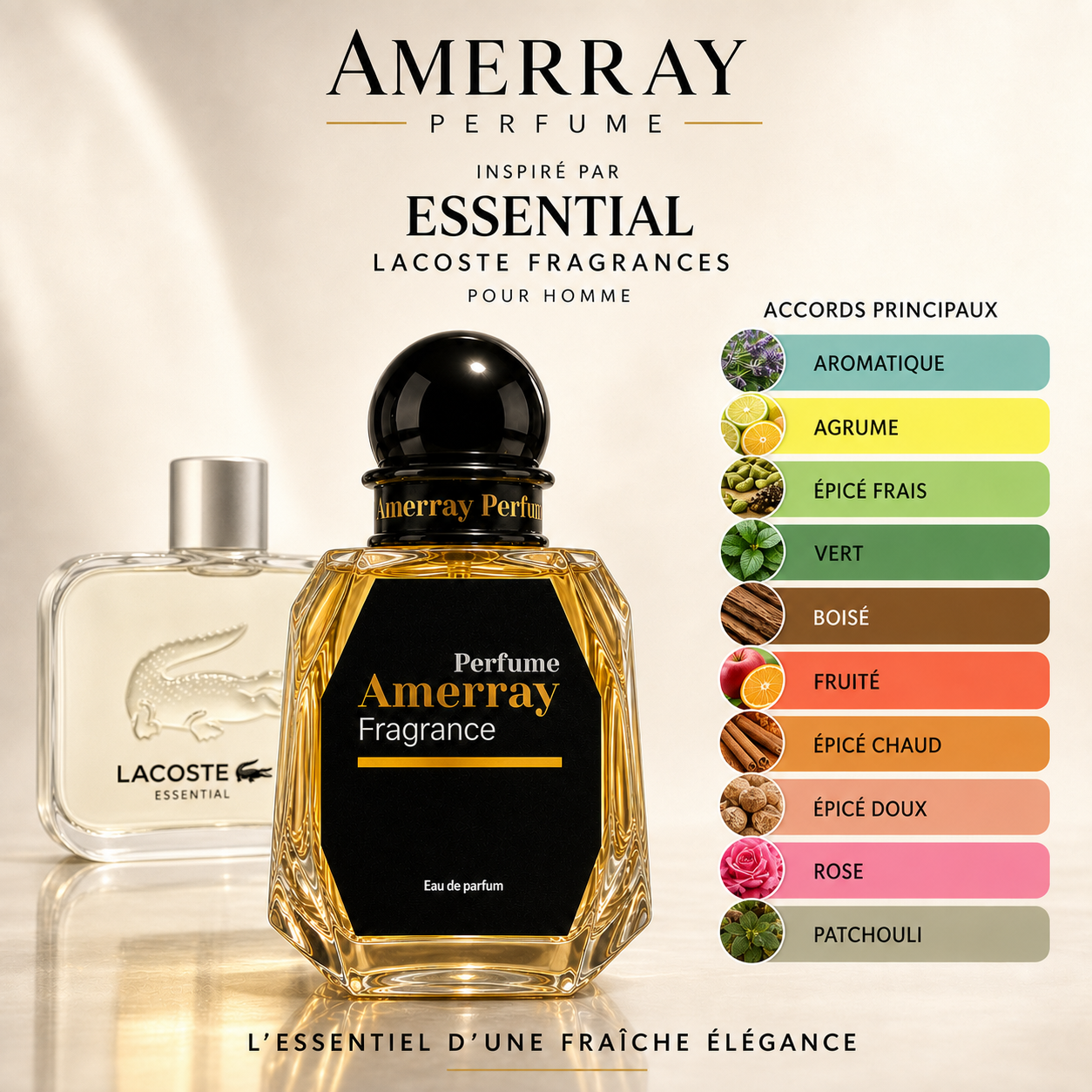 Pack 4 Parfums Homme Amerray N°14 – 4 x 50 ml