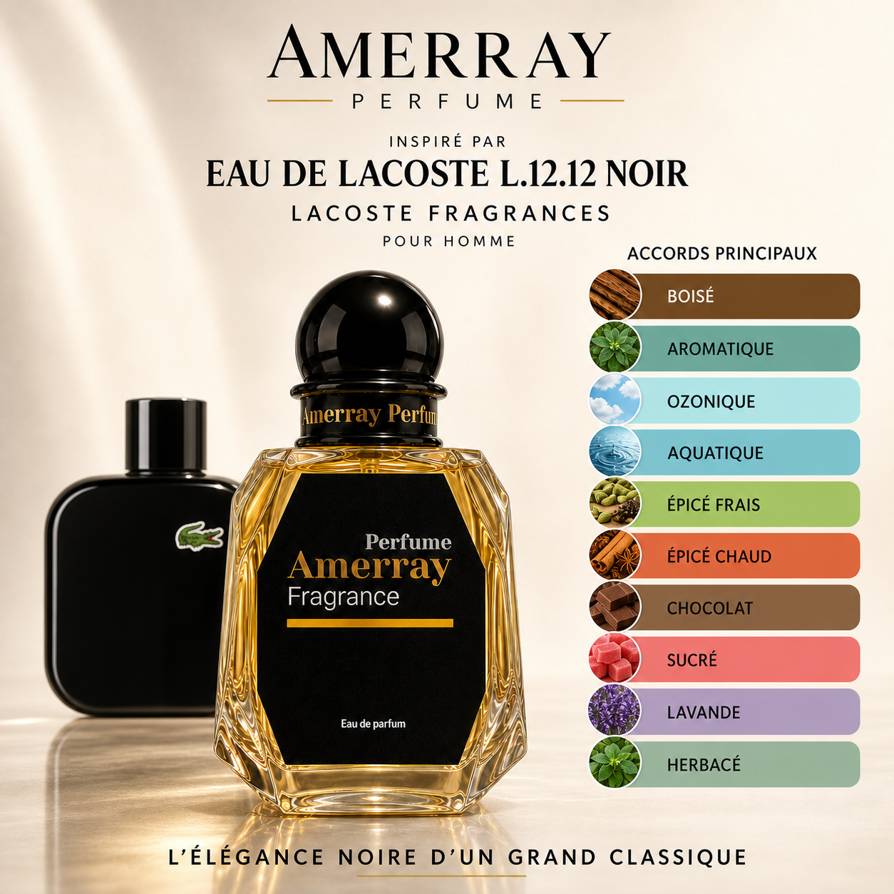 Pack 4 Parfums Homme Amerray N°15 – 4 x 50 ml