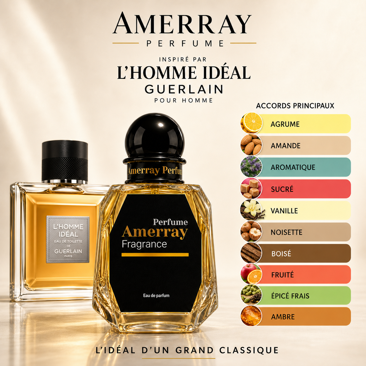Pack 4 Parfums Homme Amerray N°16 – 4 x 50 ml