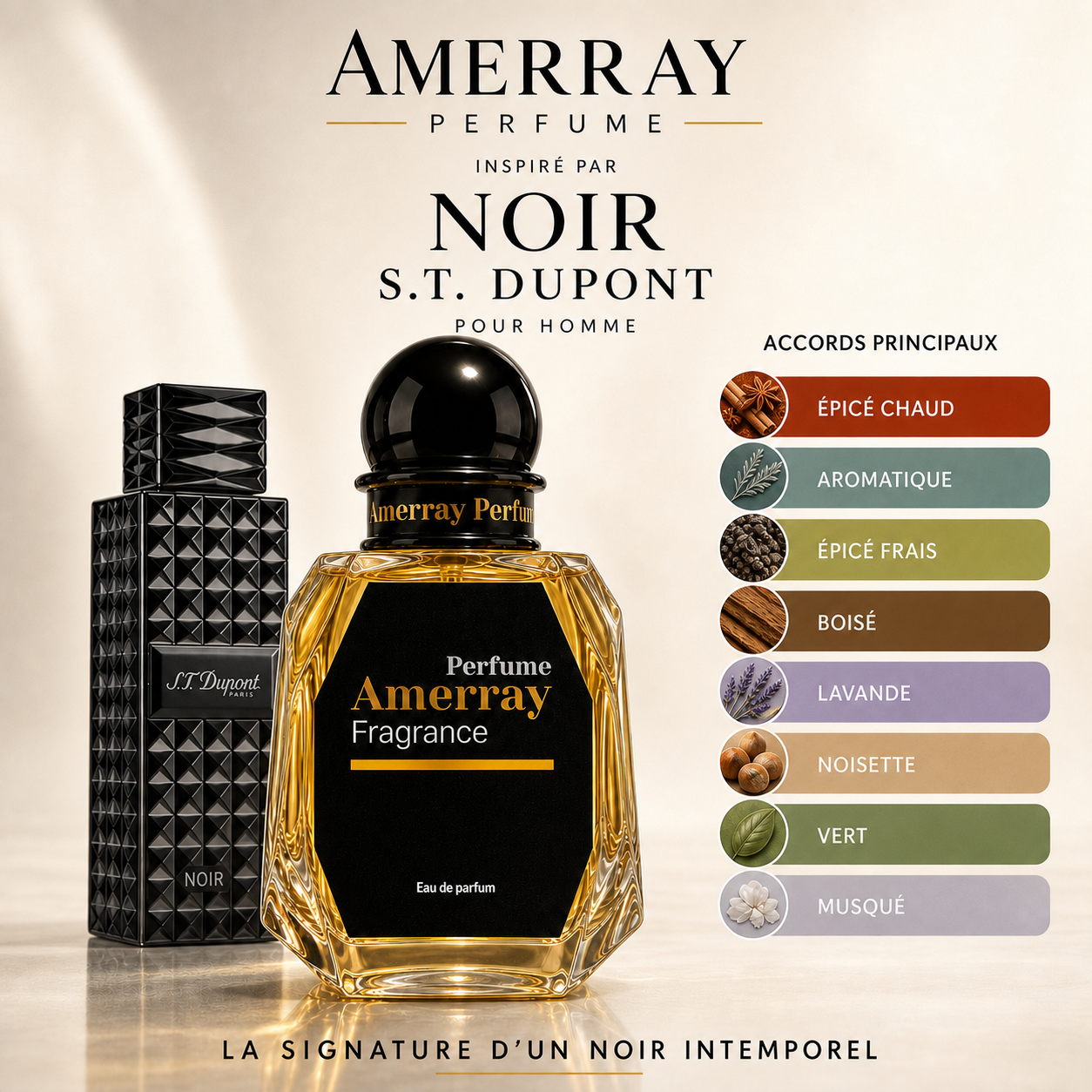 Pack 4 Parfums Homme Amerray N°3 – 4 x 50 ml
