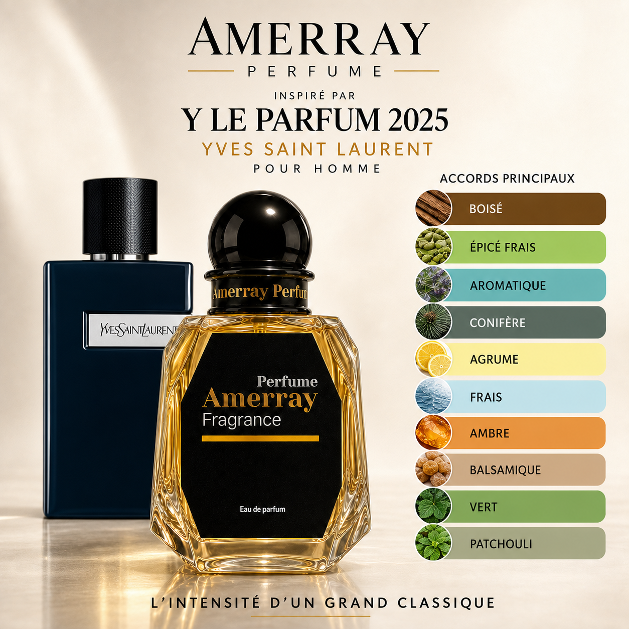 Pack 4 Parfums Homme Amerray N°4 – 4 x 50 ml