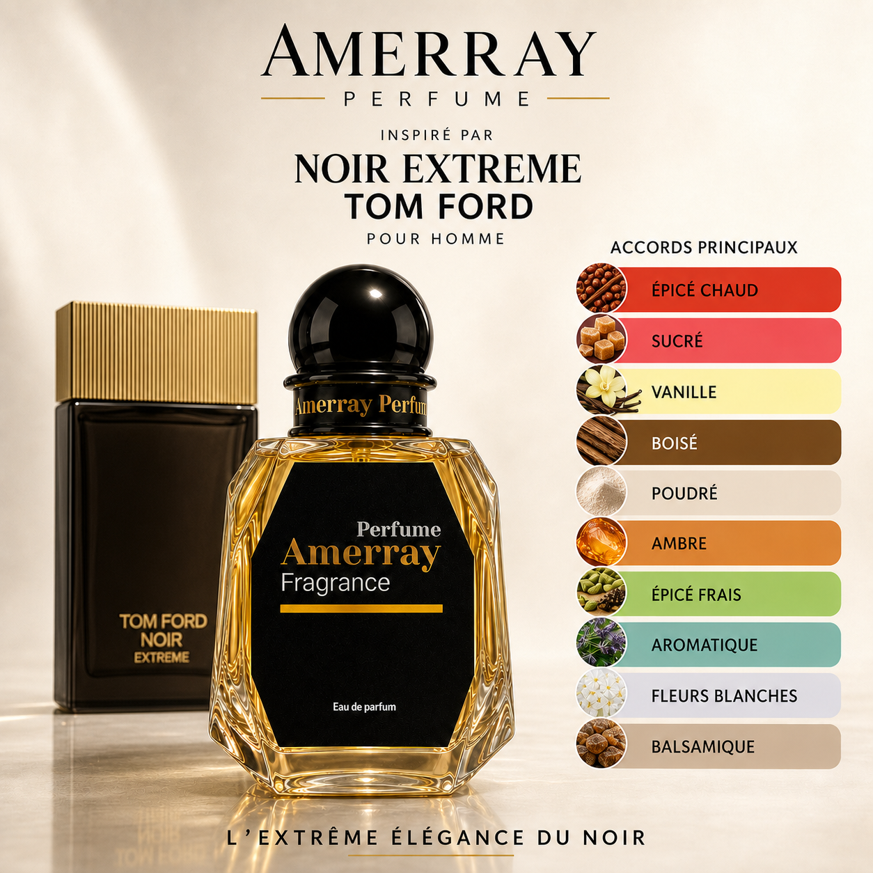 Pack 4 Parfums Homme Amerray N°6 – 4 x 50 ml