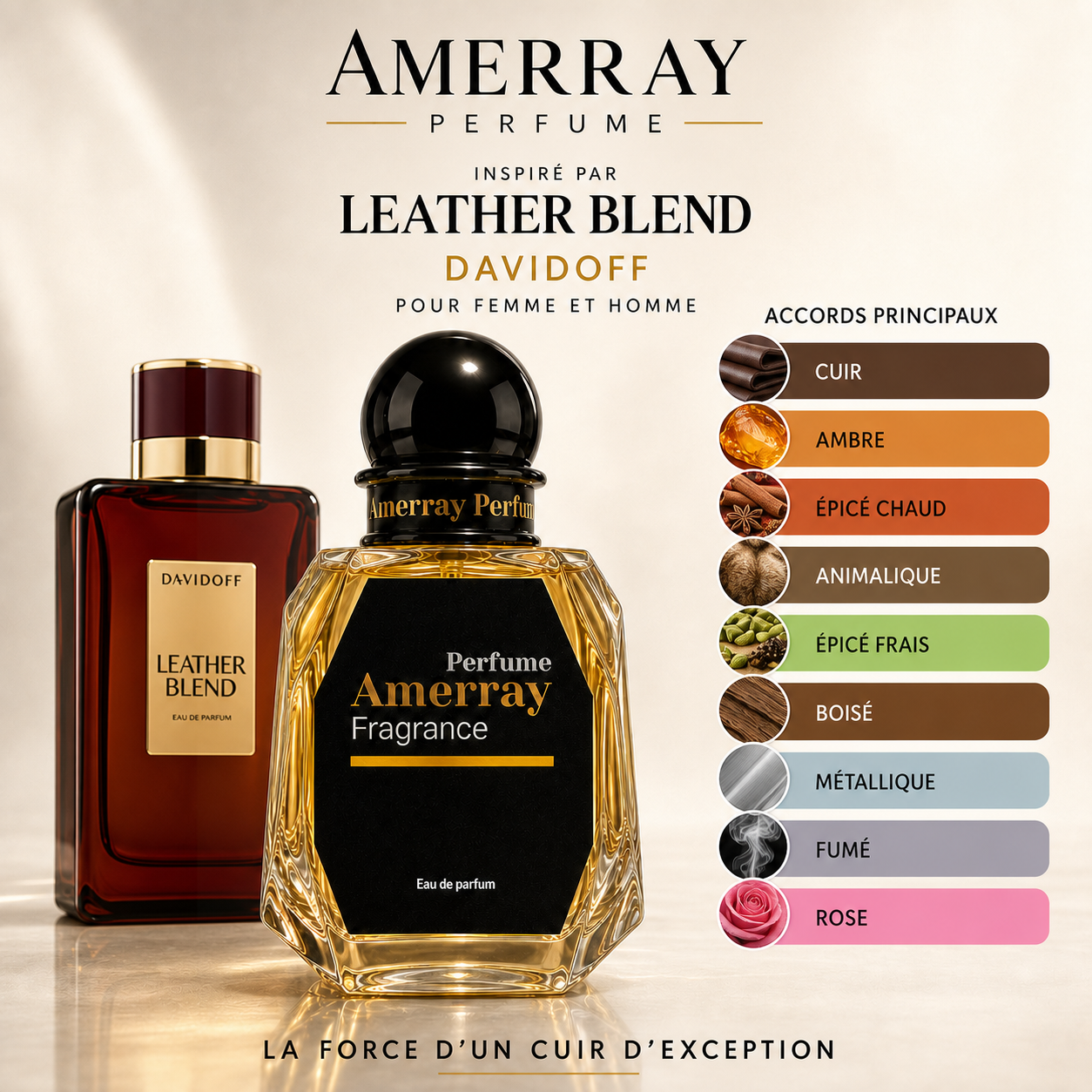 Pack 4 Parfums Homme Amerray N°9 – 4 x 50 ml