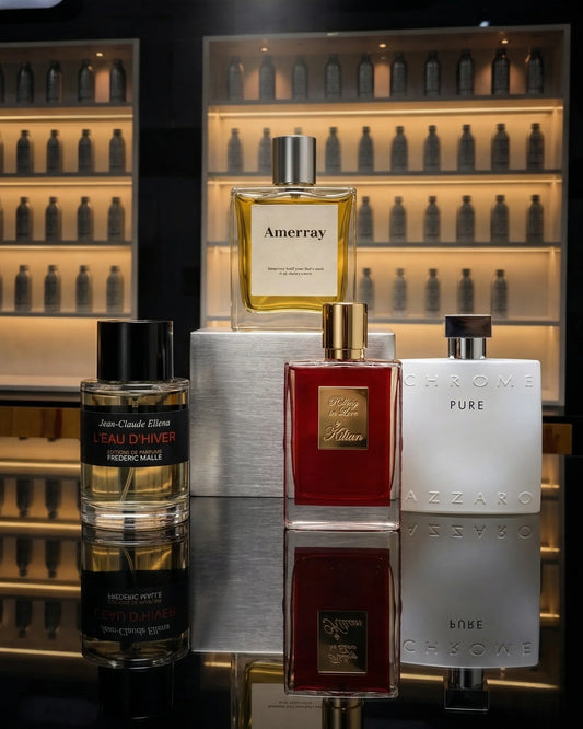 Parfum inspiré de PACK inspired L’Eau d’Hiver + Rolling in Love + Chrome Pure - Amerray Parfums Maroc