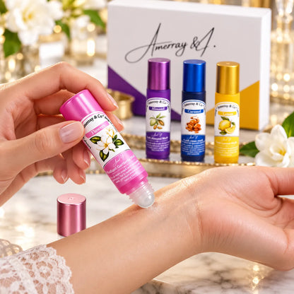 Coffret Musk Tahara Roll-on 4 Senteurs – Almond, Flowers, Caramel, Lemon