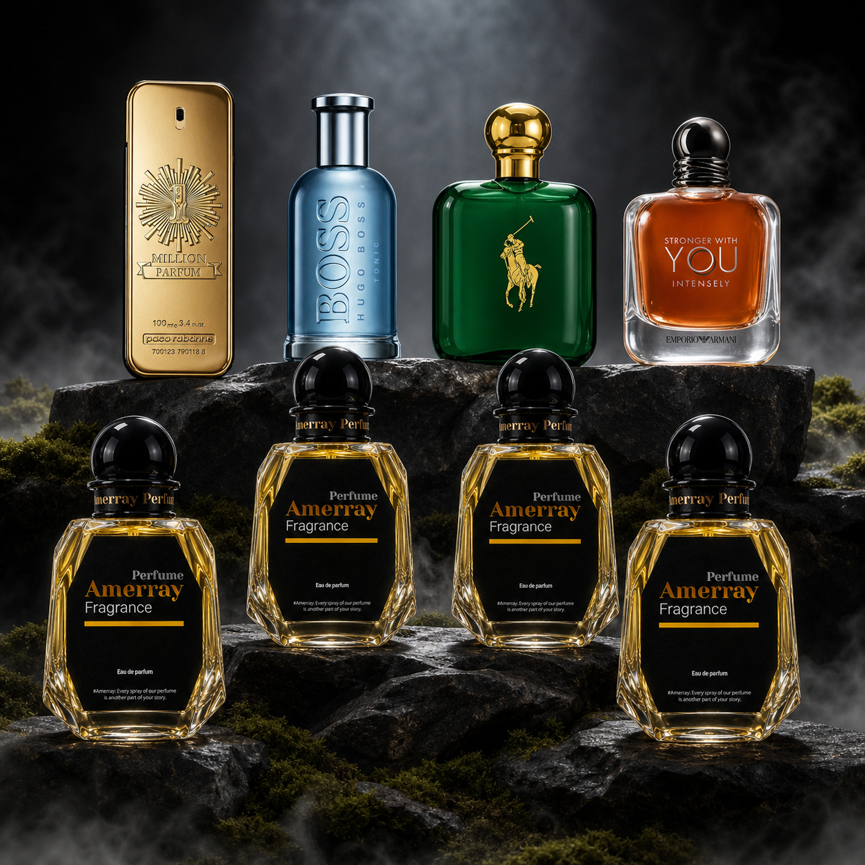 Pack 4 Parfums Homme Amerray N°18 – 4 x 50 ml