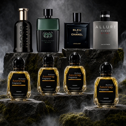 Pack 4 Parfums Homme Amerray N°10 – 4 x 50 ml