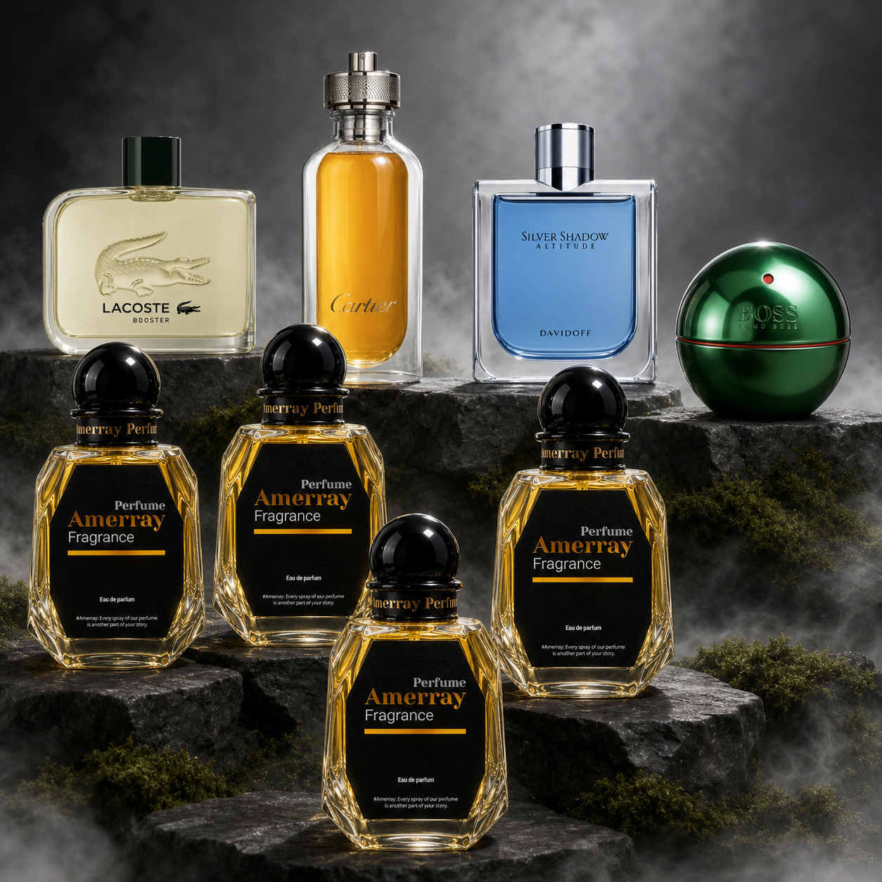Pack 4 Parfums Homme Amerray N°2 – 4 x 50 ml