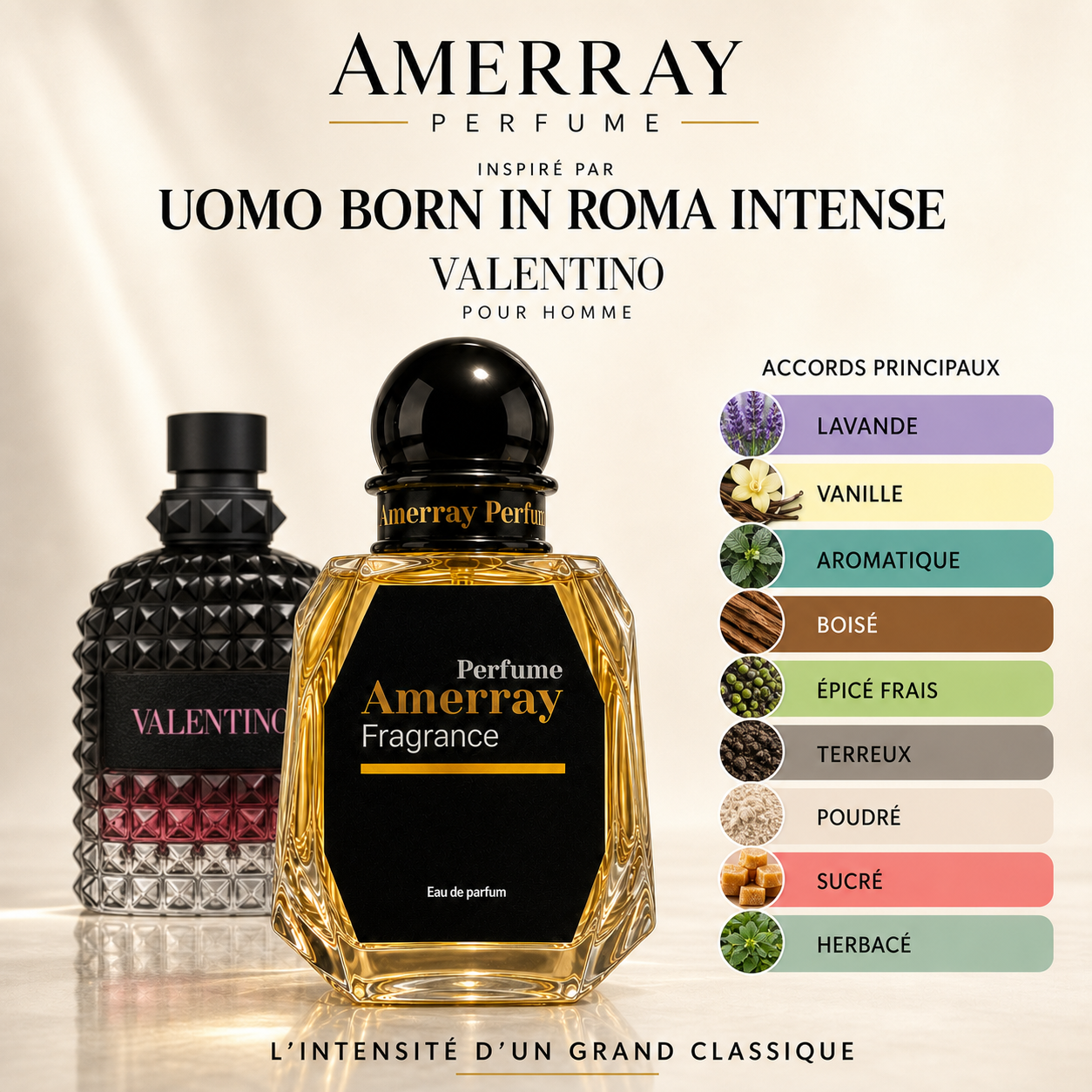 Pack 4 Parfums Homme Amerray N°19 – 4 x 50 ml