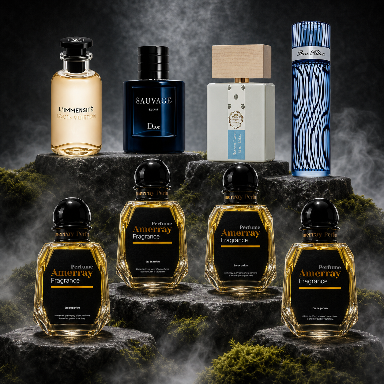 Pack 4 Parfums Homme Amerray N°20 – 4 x 50 ml