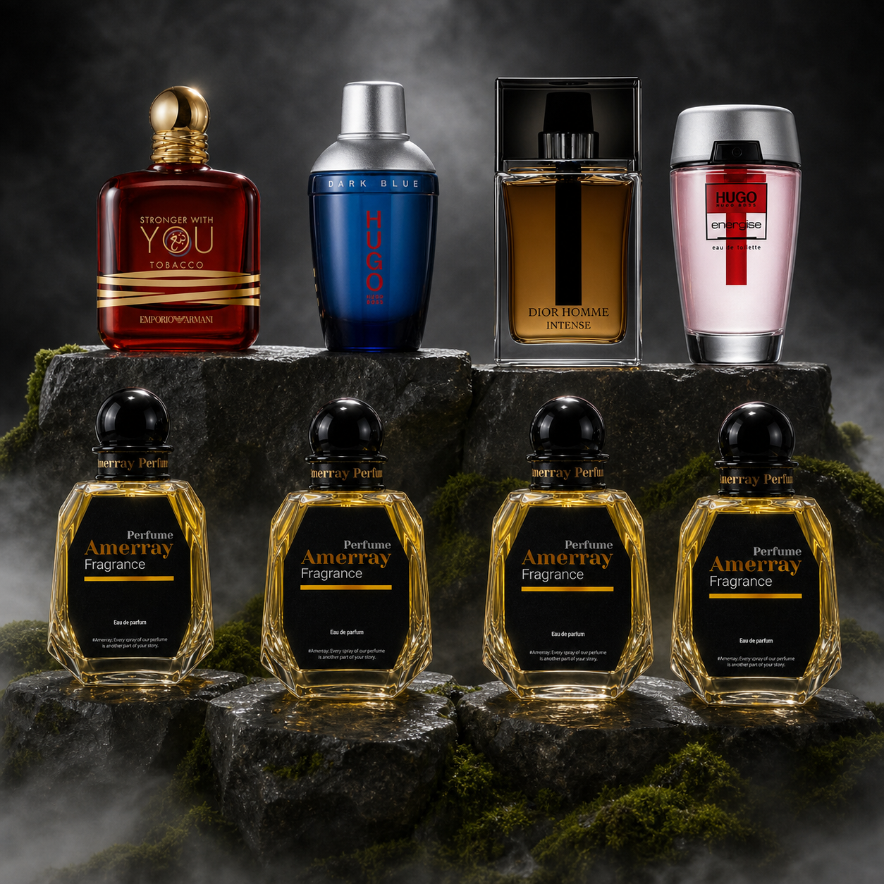 Pack 4 Parfums Homme Amerray N°12 – 4 x 50 ml