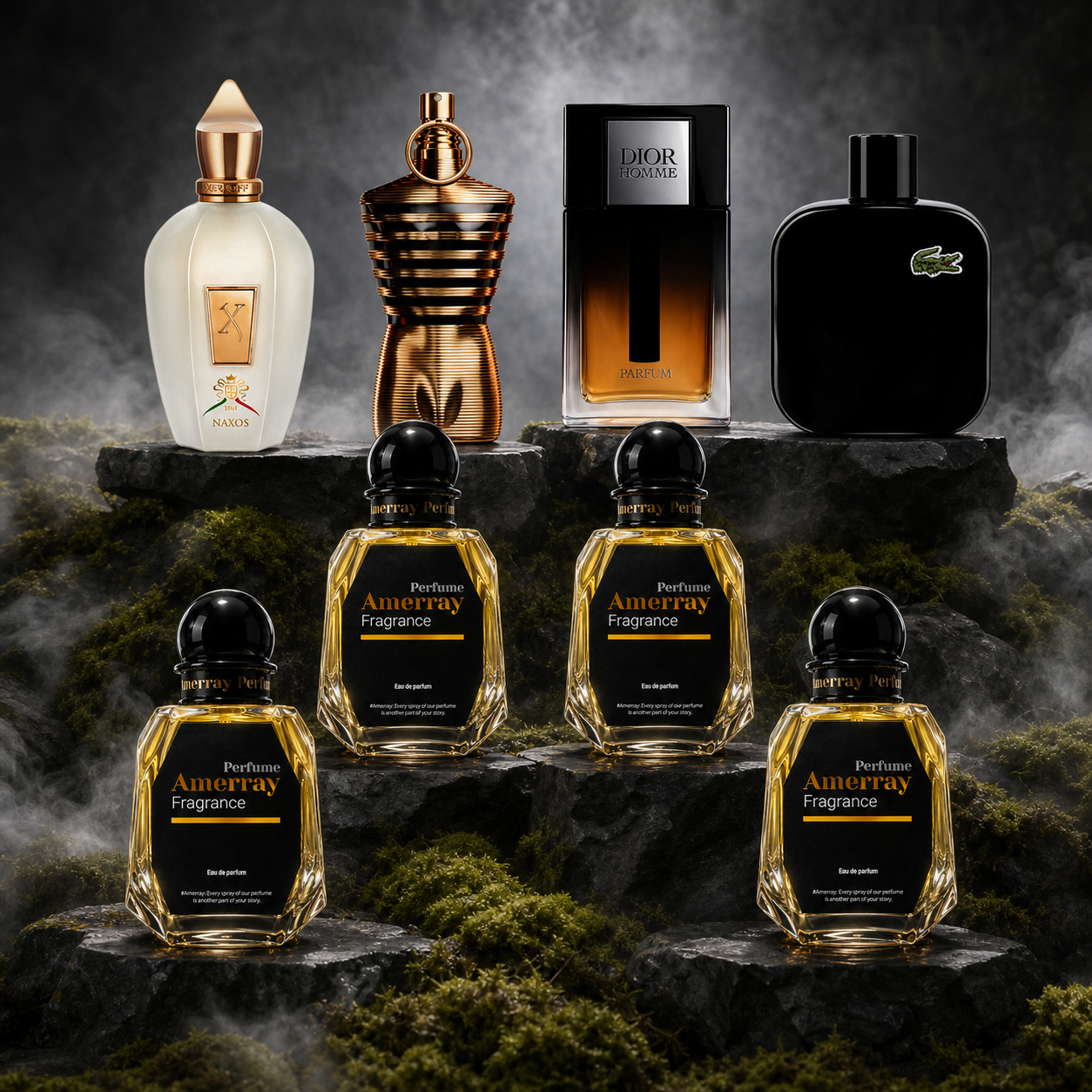 Pack 4 Parfums Homme Amerray N°15 – 4 x 50 ml