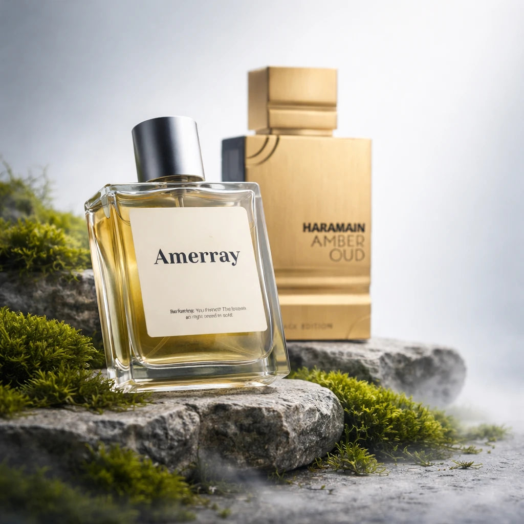 Flacon du parfum AMERRAY Inspired By Amber Oud Black Edition, inspiration Al Haramain - Maroc