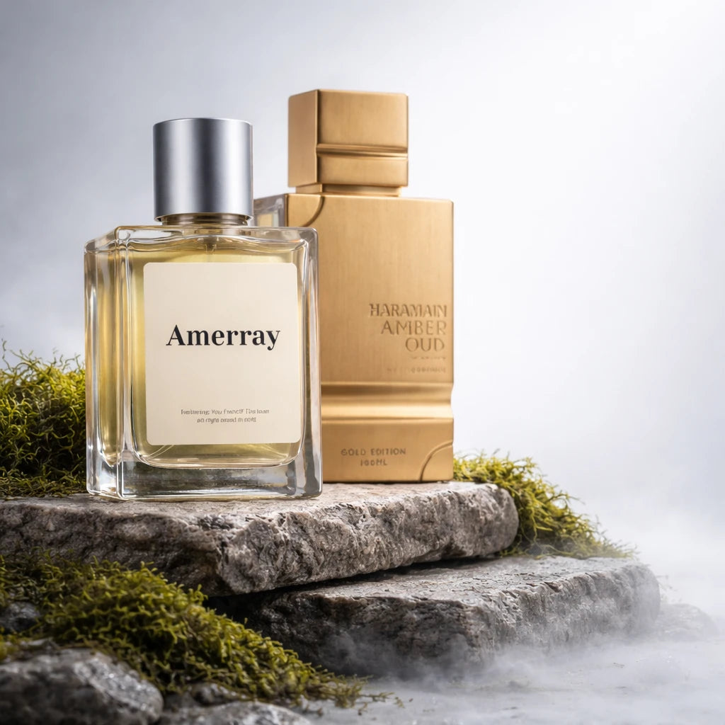 Flacon du parfum AMERRAY Inspired By Amber Oud Gold Edition, inspiration Al Haramain - Maroc