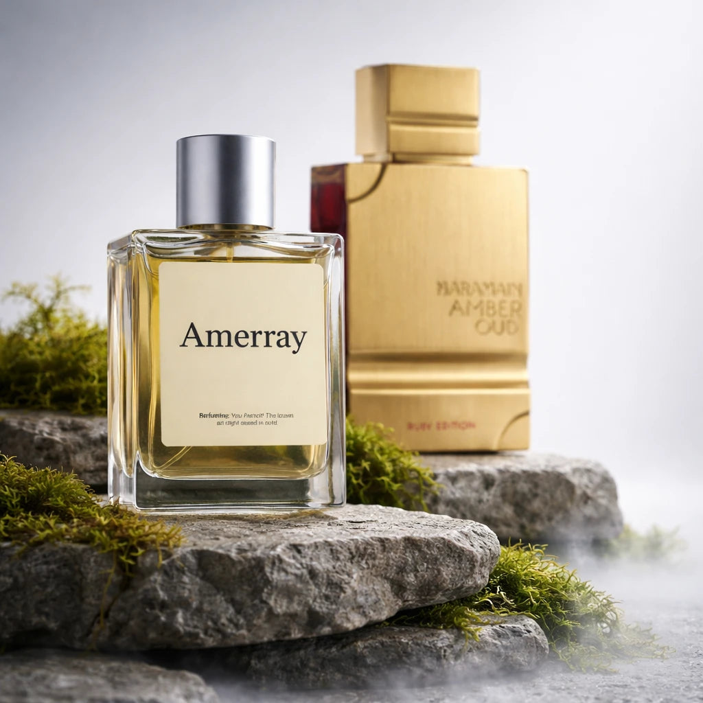 Flacon du parfum inspiré de Amber Oud Ruby Edition de Al Haramain – Amerray Maroc