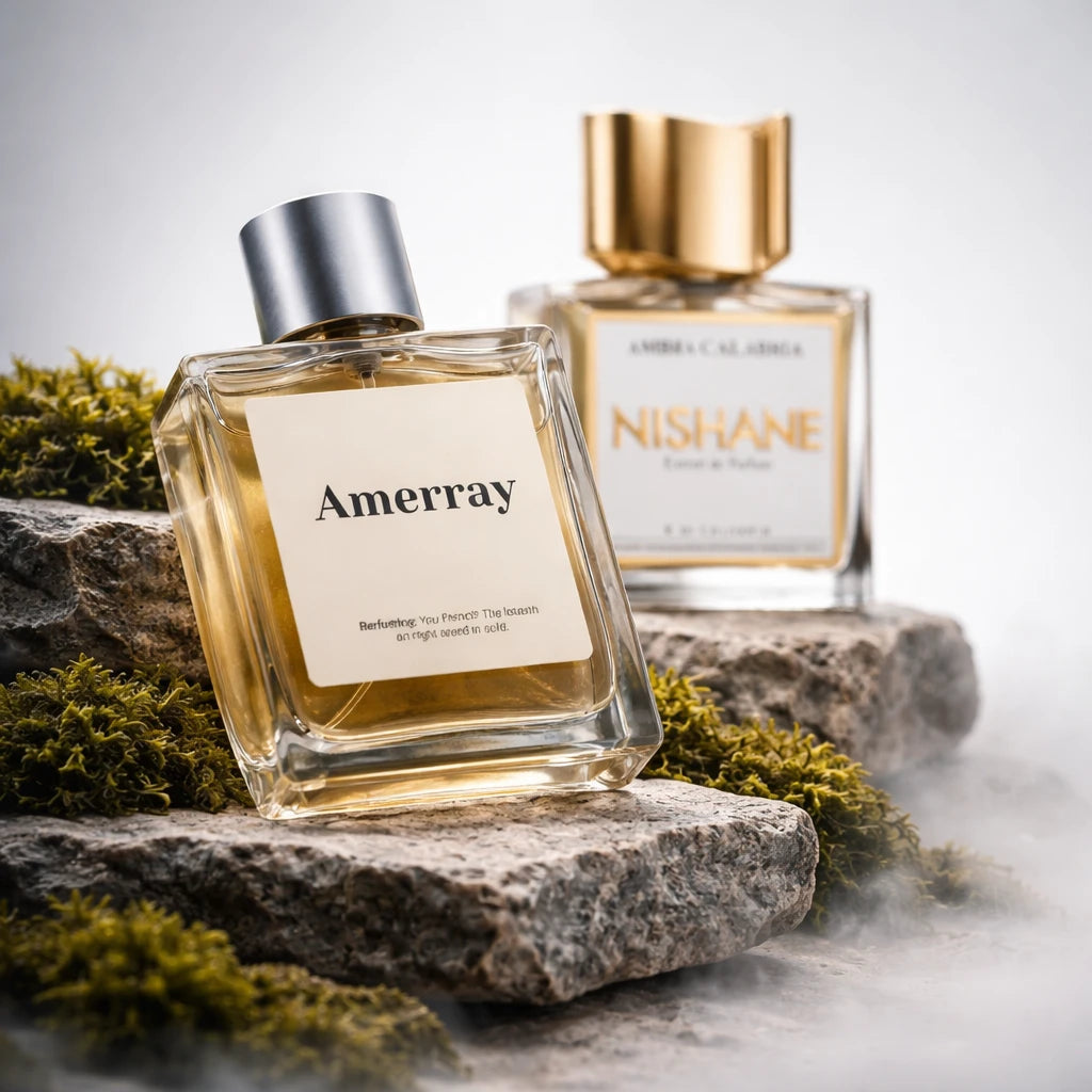 Flacon du parfum inspiré de Ambra Calabria de Nishane – Amerray Maroc