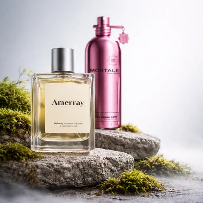 Flacon du parfum inspiré de Aoud Amber Rose de Montale – Amerray Maroc