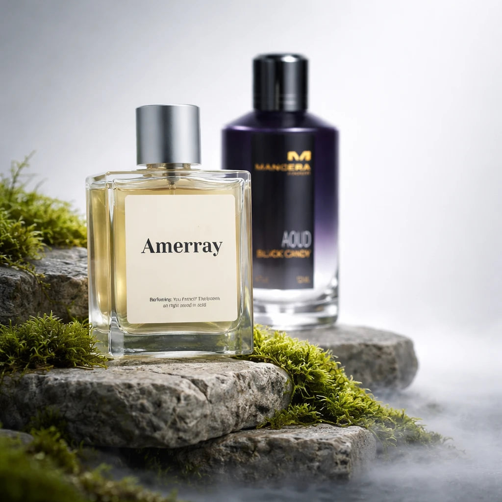 Flacon du parfum inspiré de Aoud Black Candy de Mancera – Amerray Maroc