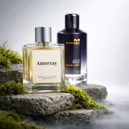 Flacon du parfum inspiré de Aoud Black Candy de Mancera – Amerray Maroc