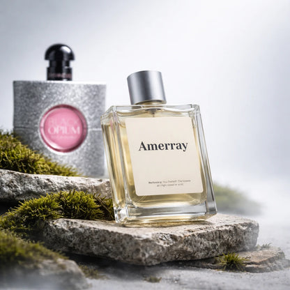 Flacon du parfum AMERRAY Inspired By Black Opium Glitter, inspiration YSL - Maroc