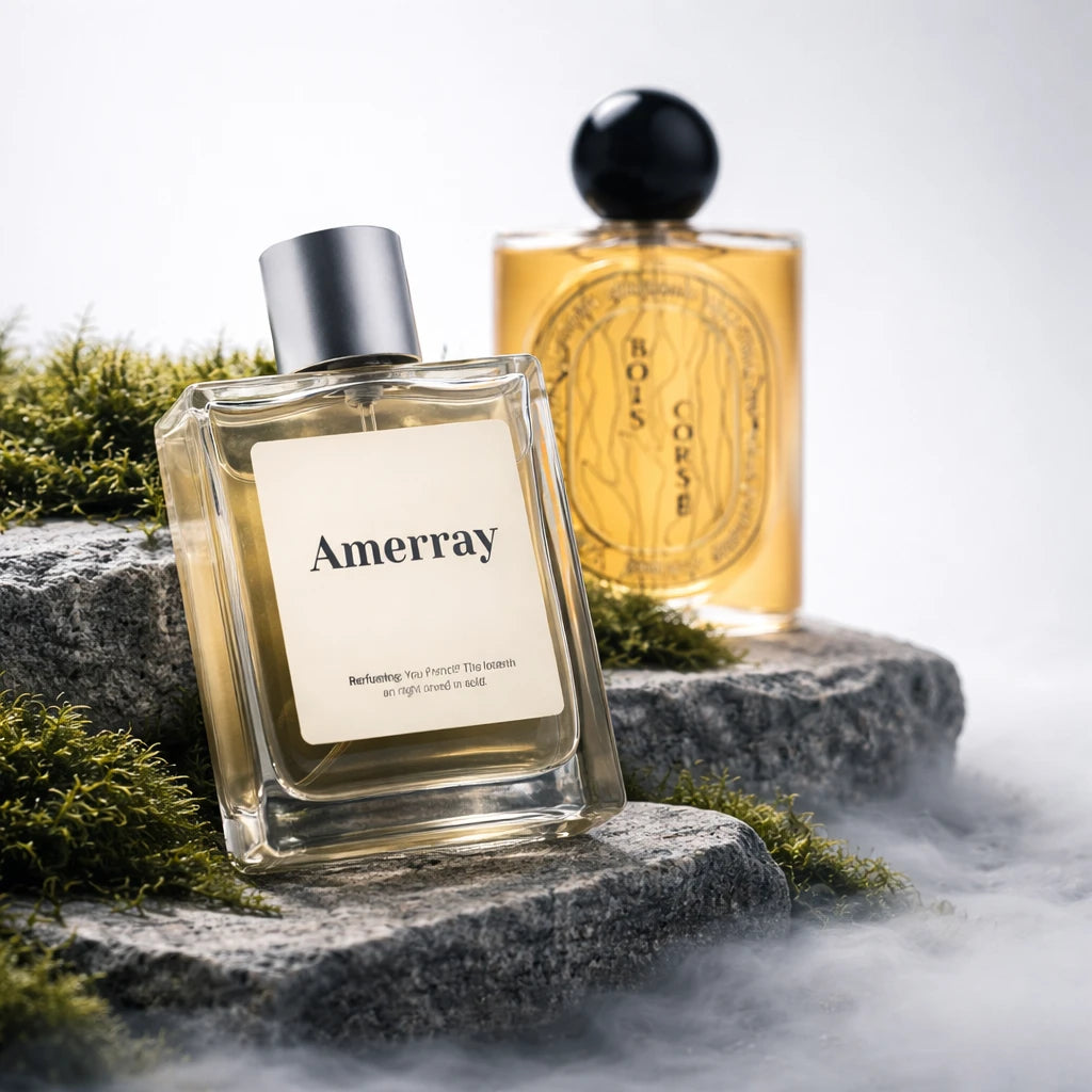 Bouteille du parfum AMERRAY Inspired By Bois Corsé, inspiré de Diptyque - Maroc
