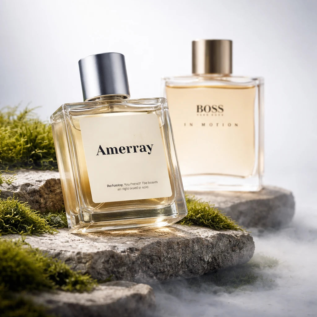Bouteille du parfum AMERRAY Inspired By Boss In Motion (2022), inspiré de Hugo Boss - Maroc