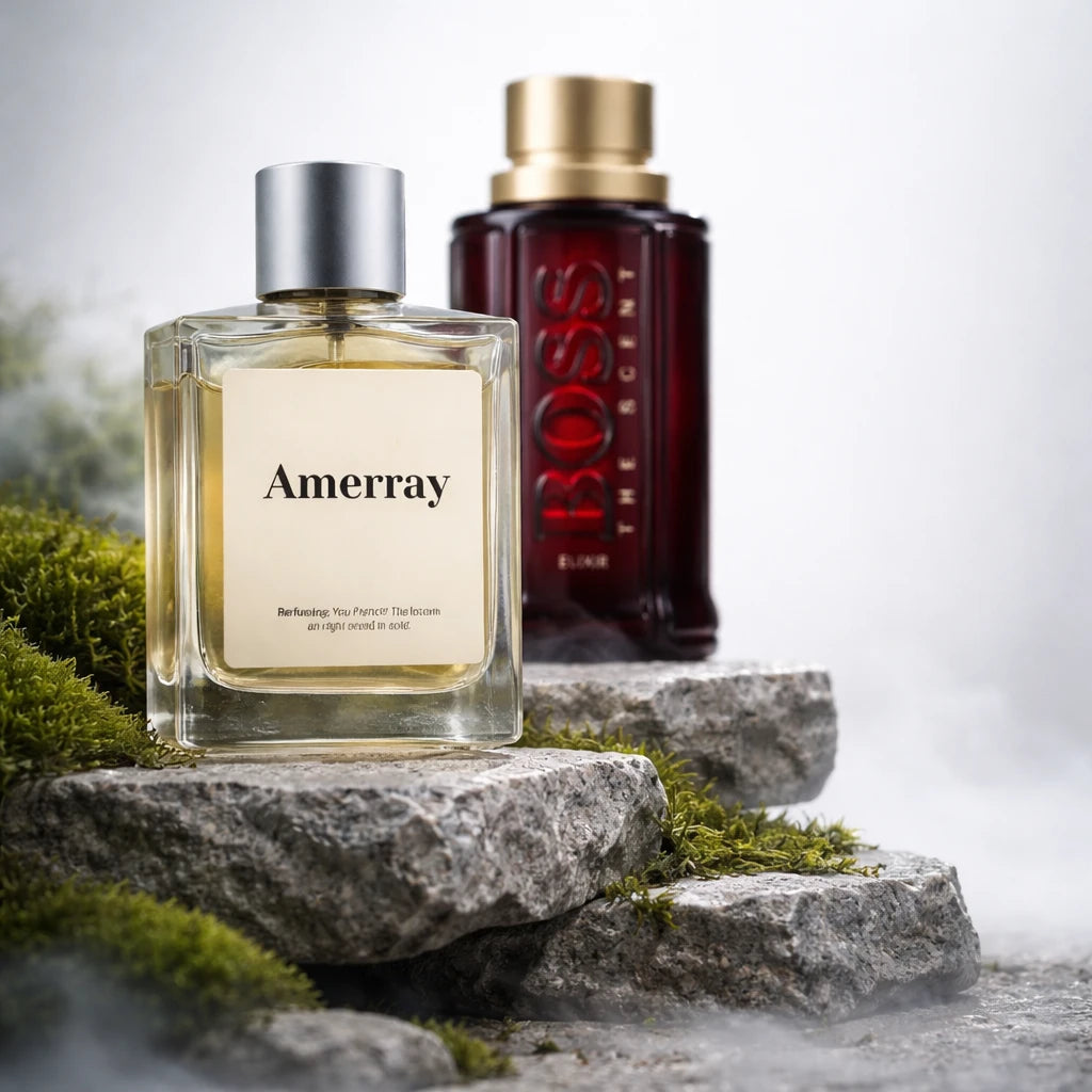 Bouteille du parfum AMERRAY Inspired By Boss The Scent Elixir For Him, inspiré de Hugo Boss - Maroc
