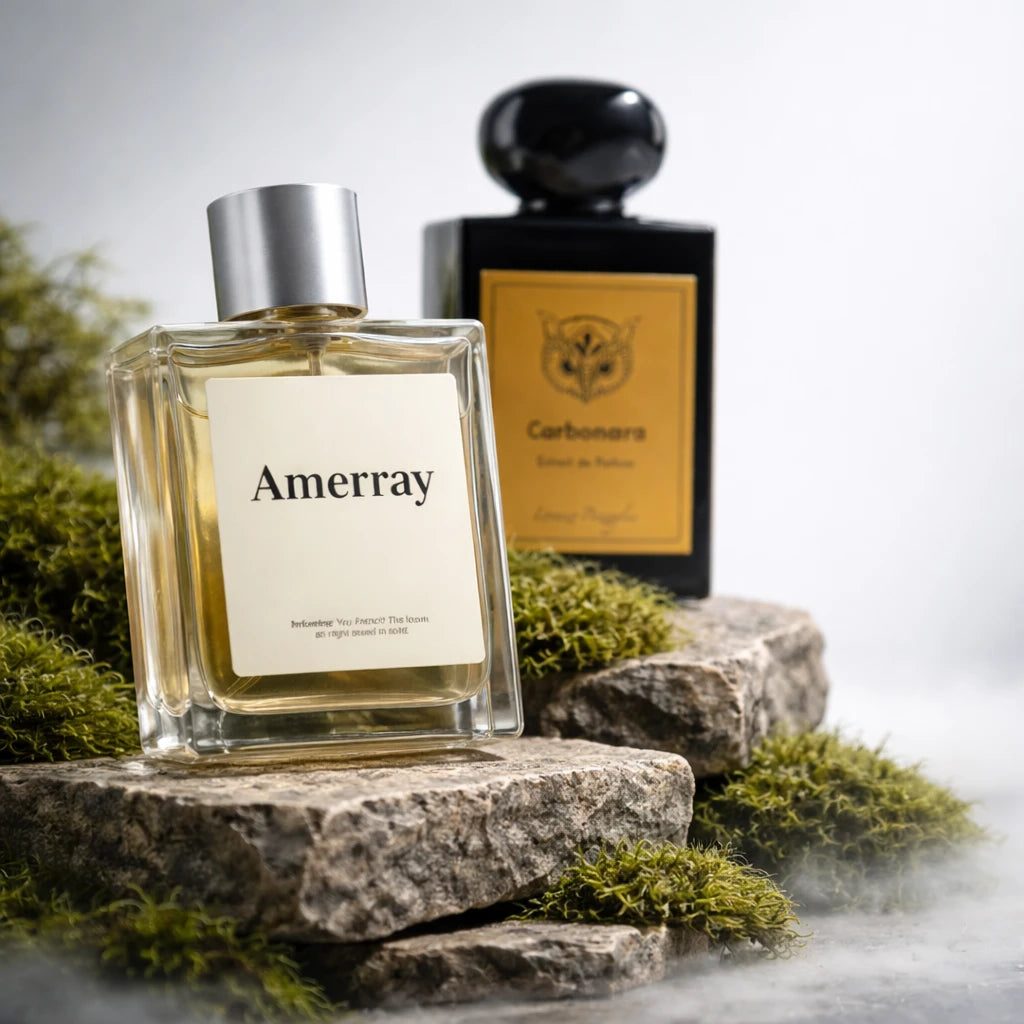 Bouteille du parfum AMERRAY Inspired By Carbonara, inspiré de Lorenzo Pazzaglia - Maroc