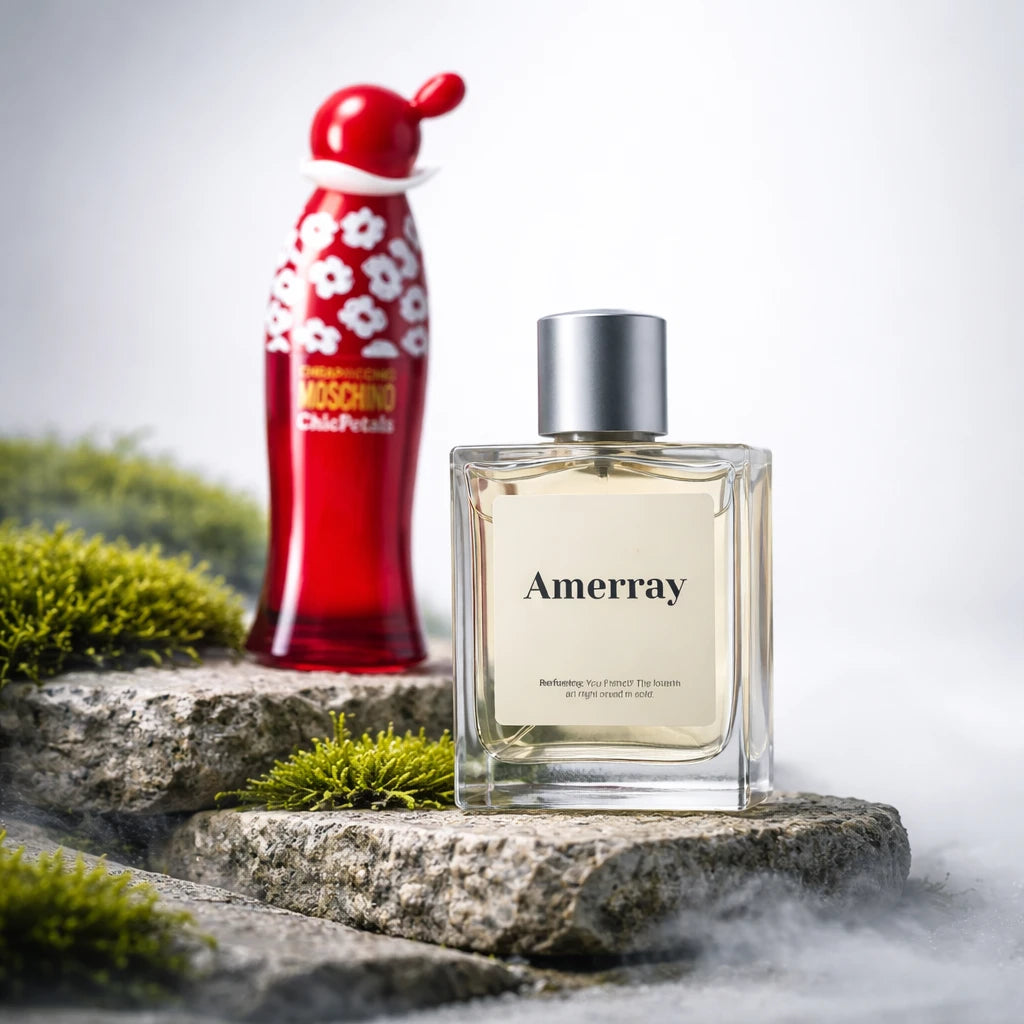 Flacon du parfum inspiré de Cheap & Chic Chic Petals de Moschino – Amerray Maroc