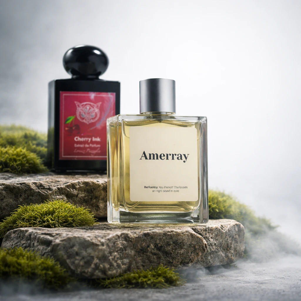 Bouteille du parfum AMERRAY Inspired By Cherry Ink, inspiré de Lorenzo Pazzaglia - Maroc