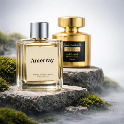 Flacon du parfum AMERRAY Inspired By Confidential Private Gold, inspiration Lattafa Perfumes - Maroc