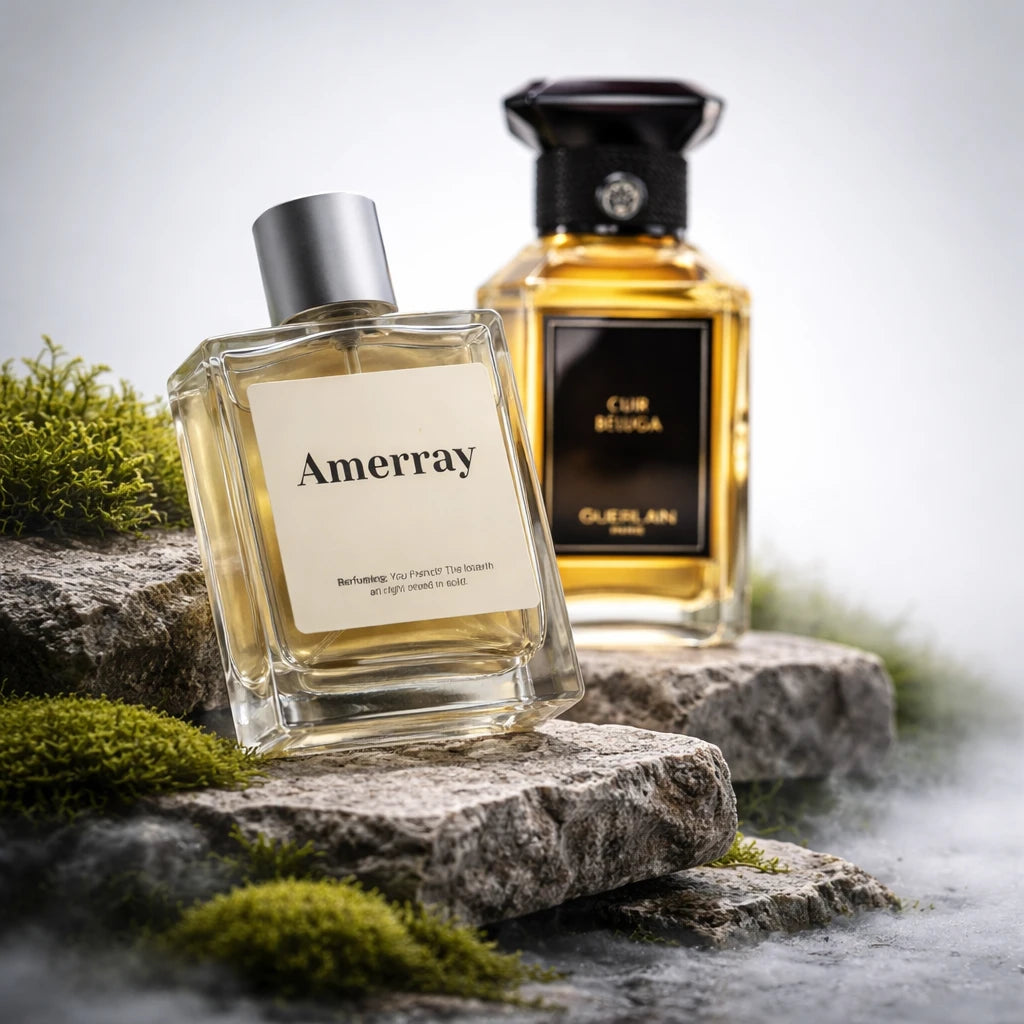 Flacon du parfum inspiré de Cuir Béluga Hair Mist de Guerlain – Amerray Maroc
