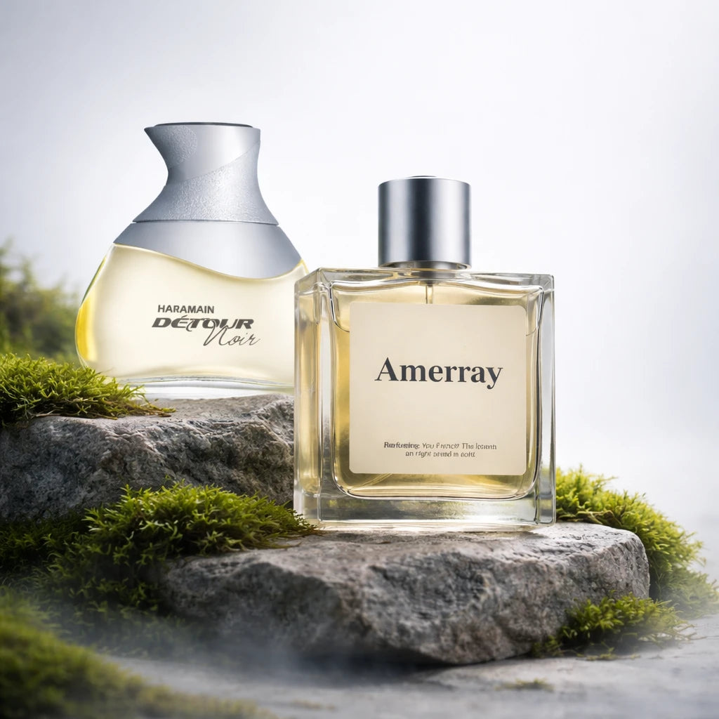 Flacon du parfum inspiré de Détour Noir de Al Haramain – Amerray Maroc