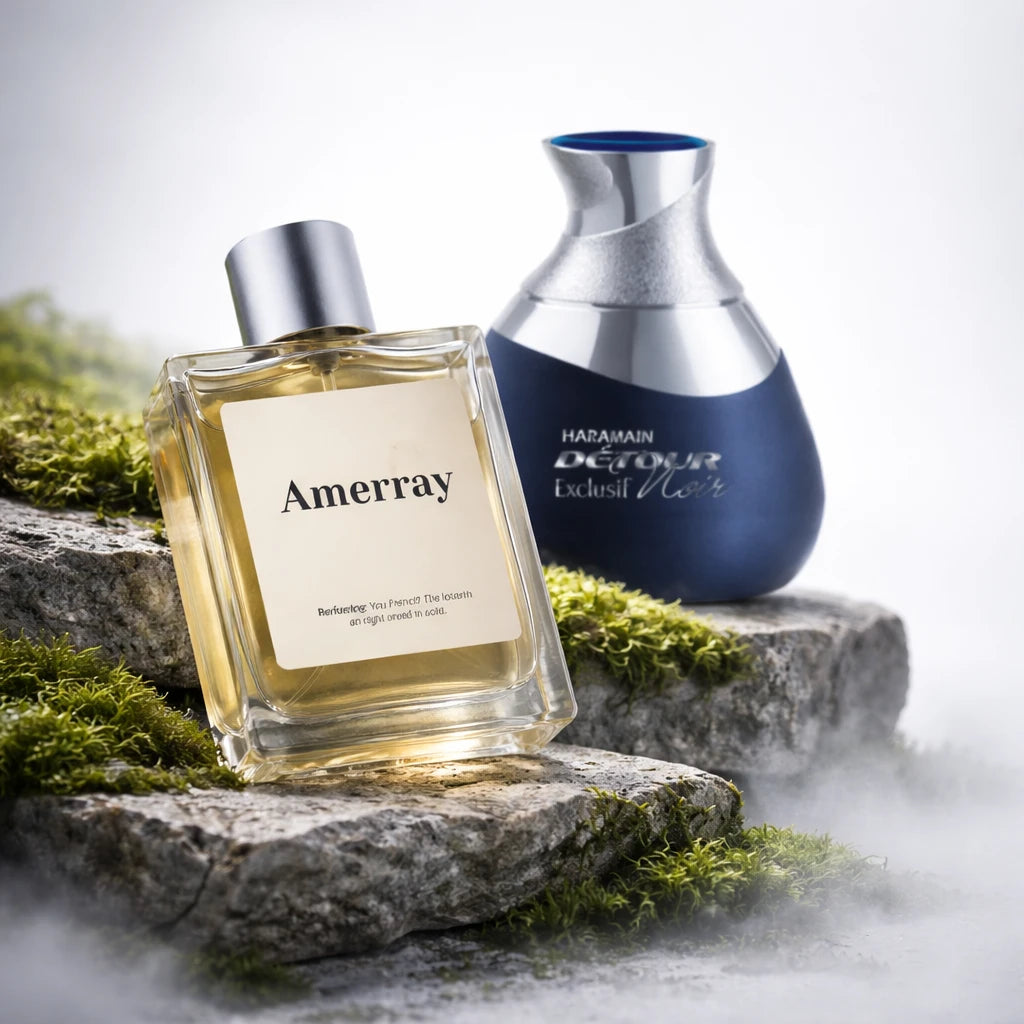 Flacon du parfum inspiré de Detour Noir Exclusif de Al Haramain – Amerray Maroc