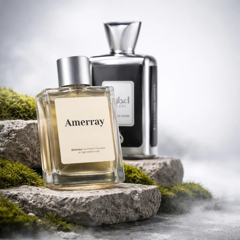 Flacon du parfum inspiré de Ejaazi Intensive Silver de Lattafa Perfumes – Amerray Maroc