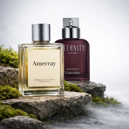 Bouteille du parfum AMERRAY Inspired By Eternity Amber Essence, inspiré de Calvin Klein - Maroc