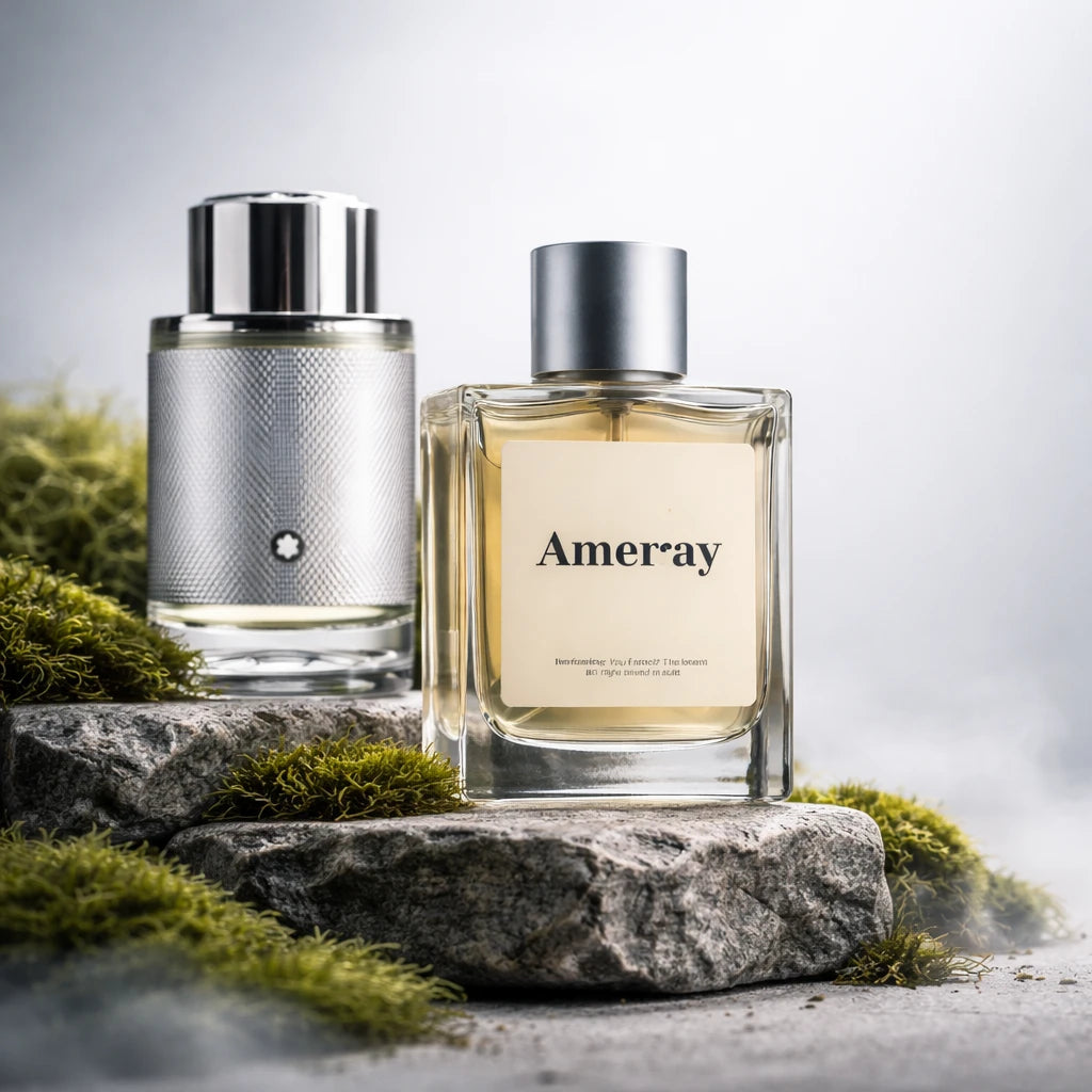 Bouteille du parfum AMERRAY Inspired By Explorer Platinum, inspiré de Montblanc - Maroc