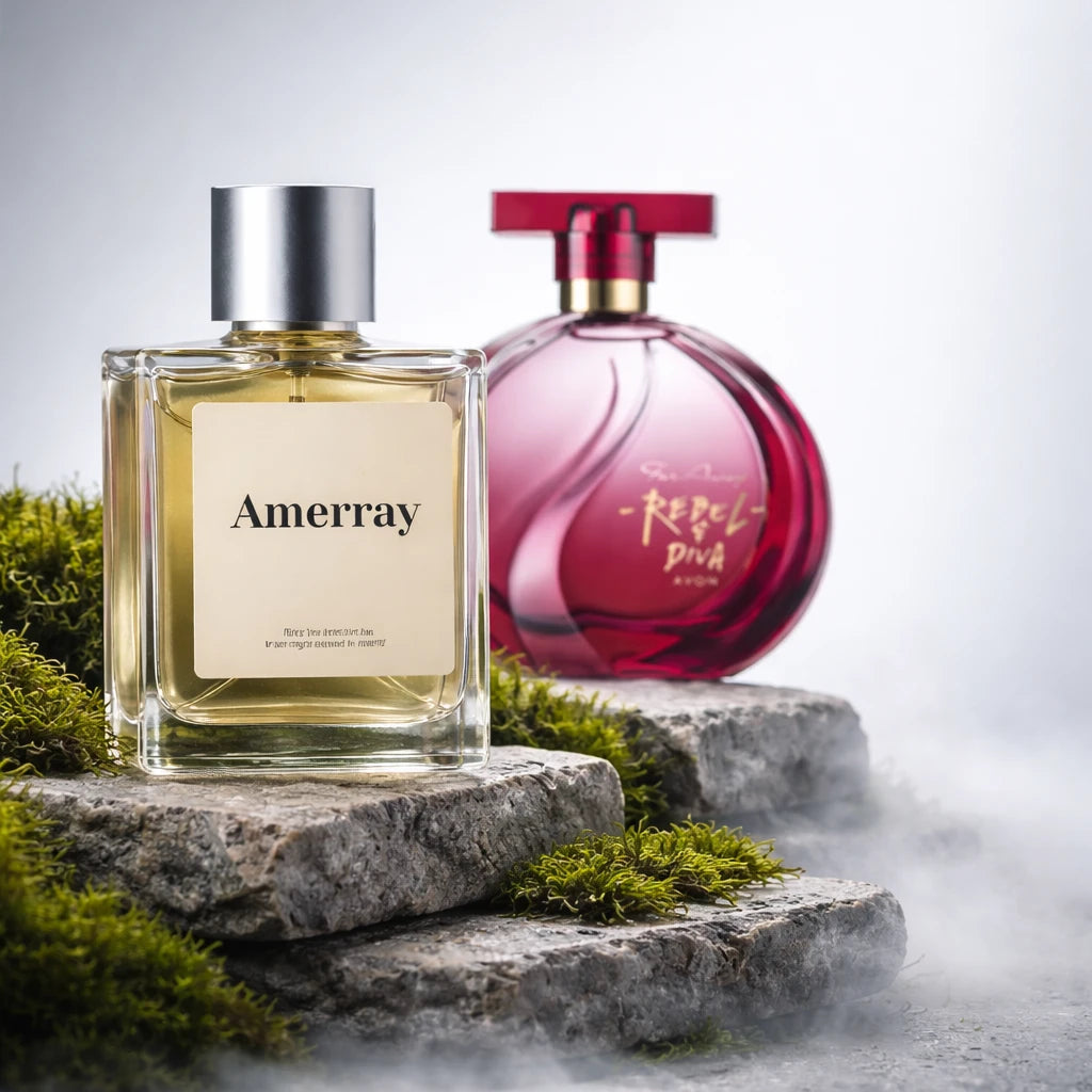 Flacon du parfum inspiré de Far Away Rebel & Diva de Avon – Amerray Maroc