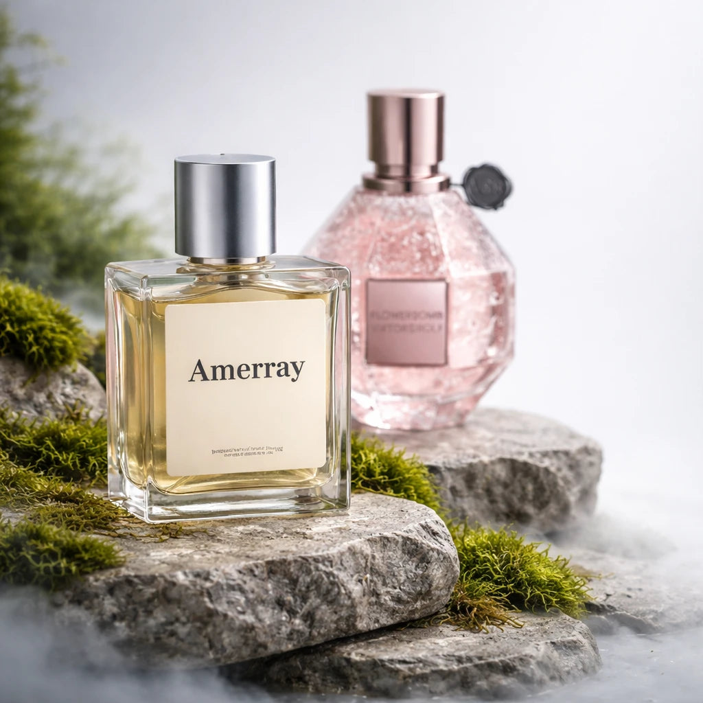 Flacon du parfum inspiré de Flowerbomb Frozen Flower de Viktor&Rolf – Amerray Maroc