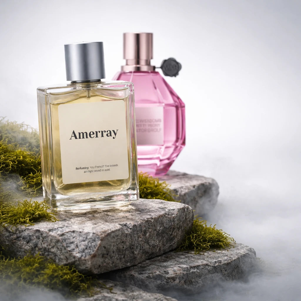 Flacon du parfum inspiré de Flowerbomb Pretty Peony de Viktor&Rolf – Amerray Maroc