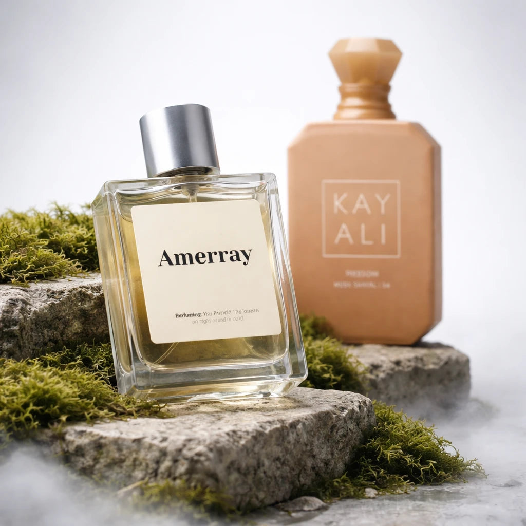 Flacon du parfum AMERRAY Inspired By Freedom Musk Santal | 34 Eau de Parfum, inspiration Kayali Fragrances - Maroc